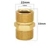 Manguera de Lavado de Autos de Alta Presión Conector Rápido Adaptador Roscado 22*1.5/14*1.5 Extensión para Máquina de Limpieza Rosca Exterior