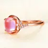 Anillo de cristal en polvo con diseño de signo de interrogación de temperamento Kaiwei anillo con incrustación de piedra de hibisco natural fabricantes lote mixto de primera generación