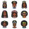 Parche de Personaje Negro de Anime de Dibujos Animados Parche para Ropa Accesorios Parche Bordado de Niña Insignia Bordada por Computadora con Respaldo Adhesivo