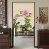Nova Cortina de Porta de Entrada Estilo Chinês, Cortina Curta, Cortina de Meia Porta, Cortina Divisória de Corredor Sem Furos, Cortina de Privacidade para Quarto