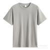 Dropshipping Transmissão ao Vivo 220g Algodão Puro Manga Curta Masculina Cor Lisa Casual Gola Redonda Meia Manga Algodão Penteado Camiseta Top Camisa Básica