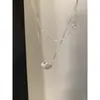 2025 Nuevo Collar Colgante de Planeta Cepillado para Mujer Lujo Accesible Diseño de Nicho Moda Elegante Estilo Caliente Xiaohongshu