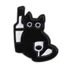 Broche de Liga de Metal Criativo com Gato Fofo de Desenho Animado Acessórios Insígnia