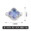 Se Puede Mezclar y Enviar para Colgante Doble DIY Transfronterizo K Blanco Trébol de Cuatro Hojas Colgante de Collar Joyería Accesorios Directo del Fabricante