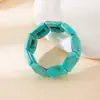 Pulseira Elástica Colorida com Gradiente Acrílico Colorido e Contas, Cruzada Europeia e Americana, Bracelete de Personalidade Exagerada, Joia de Alto Padrão