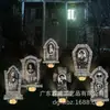 Placa de Jardim para Halloween Outdoor Gramado Figura de Terror Brilhante Lápide Sinal de Halloween Decoração de Quintal de Casa