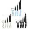 Cuchillo de Fábrica y Juego de Utensilios de Cocina al por Mayor Juego de Cuchillos de Cocina de Acero Inoxidable Juego de Cinco Piezas de Paja de Trigo de Colores