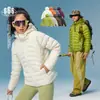 Chaqueta con capucha para exteriores Shibuya Element Blanco Invierno Pluma de Pato Impermeable Acolchada Abrigo de Plumas para Hombres y Mujeres Y6282