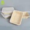 Caja cuadrada para empacar lonchera desechable engrosada de pulpa degradable lonchera caja para llevar caja para ensalada tazón para ensalada