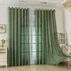 Cortinas de jacquard calado de flor de cerezo minimalistas modernas, transparentes, al por mayor, cortinas semi-opacas para sala de estar y dormitorio