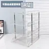 Estante de Almacenamiento de Libros de Escritorio Caja de Archivos A4 para Estudiantes Organizador de Estantería Papelería Plástico Transparente