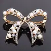 Broche de Perla con Lazo Elegante Más Vendido Moda Estilo Coreano para Mujer Todas las Combinaciones Broche de Cristal Accesorios de Pines para Ropa de Novia