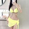 Traje de baño de dos piezas nuevo 2024, cuatro piezas, para mujer, que cubre el abdomen, adelgazante, sexy, para vacaciones en la playa [una generación de cabello]]