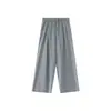 Calça Casual Feminina Plus Size com Caimento Relaxado, Leve e Fluida, Calça Versátil de Comprimento Total, Estilo Coreano, Calça Wide Leg Emagrecidora