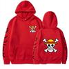 One Piece One Piece Sudadera con Capucha y Sudadera de Terciopelo Transfronteriza Sudadera con Capucha de Anime