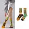 Producto Nuevo Original Calcetines Ab para Hombres y Mujeres, Calcetines de Algodón para Pareja, Calcetines de Deporte Callejero Hip-Hop, Calcetines Asimétricos de Longitud Media de Pato Mandarín