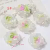 26mm Transparente Floreciente Colorido Cristal Resina Flor de Rosa DIY Pegamento de Crema Funda de Teléfono Accesorios para Hacer Tocados