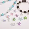 Electrochapado de Vidrio Estrella de Mar Ab Starfish Cuentas Concha Pez Pequeño Cuentas Sueltas Pulsera de Cuentas para Manualidades DIY Pulsera Collar Material para Joyería
