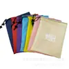 Bolsa de Almacenamiento de Malla con Cordón de Poliéster de un Solo Lado de Stock Listo del Fabricante, Empaque de Producto Multiusos con Parches de Malla