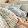 Funda de edredón de leche gruesa de invierno, pieza única, para una persona, funda de edredón de forro polar de coral a doble cara, juego de cuatro piezas, 150x200x230cm