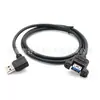 Cable de Datos USB 3.0 Am a USB Bm Curvo Derecho con Tornillo Fijo Adaptador de Cable de Extensión para Conexión de Pequeños Electrodomésticos