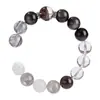 Pulsera de Pulsera de Agua Dorada Suplemento Faltante de los Cinco Elementos Qianjing para Hombres y Mujeres Pulsera Natural de Múltiples Tesoros Pulsera de Equilibrio de Cuenco del Tesoro Cristal