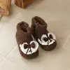 2025 Novas Botas de Neve Infantis Sapatos de Algodão Peludos Meninas Outono e Inverno Quente Mais Veludo Laço Botas Curtas Sola Macia Antiderrapante