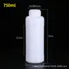 100 200 500 1000ml botella química blanca botella de pesticida botella de plástico para muestras de reactivos sellada