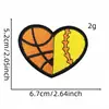Novo adesivo de tecido bordado de basquete de desenho animado esportivo, etiqueta de tecido, acessório de vestuário, patch bordado para computador em estoque, atacado
