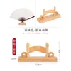 Suporte Redondo de Bambu e Madeira Estilo Chinês Suporte para Leque Dobrável Base para Leque Dobrável Suporte de Exibição para Leque Redondo Suporte para Leque de Casamento Porta-Leque Antigo Bambu Nan