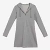 Vestido moletom com capuz tamanho grande feminino outono e inverno novo roupas femininas comprimento médio solto modelador vestido base