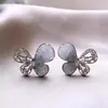 Brincos Borboleta de Cristal Femininos 2024 Novas Explosões Nicho Único Elegantes Brincos Leve Luxo Alta Qualidade Moda Brincos
