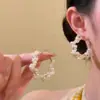Pendientes de Perlas Trenzadas con Cuentas, Estilo Francés, Suaves y Delicados, para Mujer, Lujo Ligero, Elegantes, de Alta Gama, Modernos y Versátiles