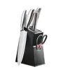 Cuchillo de Chef Juego de Cinco Piezas Juego de Cuchillos de Cocina Acero Inoxidable Cuchillo de Cocina Afilado Cuchillo para Rebanar Cuchillo para Frutas Mango Hueco para Uso en el Hogar