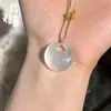 Colgante de Piedra Ojo de Gato con Cierre de Paz para Mujer, Collar de Calcedonia con Cierre Ruyi Multicolor, Nuevos Accesorios de Estilo Chino Nacional, Suministro Mayorista para Transmisión en Vivo