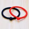 Pulsera de cuerda roja tejida a mano estilo étnico para hombre y mujer, nudo de diamante de la suerte, joyería de cuerda roja para el Festival del Bote Dragón