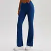 Pantalones de Yoga Estilo Melocotón Europeos y Americanos para Mujer, Ropa de Yoga de Secado Rápido para Deportes al Aire Libre, Control de Abdomen, Cintura Alta Ajustada, Pantalones de Campana para Mujer 2008