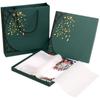 Caja de regalo cuadrada verde oscuro tapa cielo y tierra bufanda bufanda antifaz caja de embalaje para regalo bolsa para ropa registro personalizado