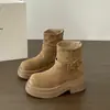 Fivela de cinto Maillard, botas curtas Martin de sola grossa, novas botas western de camurça, botas de cavaleiro com plataforma para aumentar a altura para pessoas baixinhas