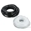 Tubo Enrollador, Tubo Envoltorio para Cables, Tubo de Gestión de Cables, Organizador de Cables, Concentrador de Cables, Tubo Envoltorio Aislante para Cables 4mm6mm-30mm Negro y Blanco