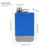 Frasco Portátil de Acero Inoxidable 9 oz Frasco Ruso Mini Botella de Vino Cuadrado Plano Frasco para Alcohol
