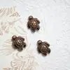 Cuentas con Forma de Tortuga Marina de Venta Caliente Transfronterizas, Cuentas Cerámicas Vintage de Agujero Recto, Pulsera DIY, Collar, Colgante, Accesorios de Joyería
