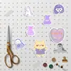 Ins Fofo Urso Coelho Expressão Diário Adesivo Copo de Água Roxo Capa de Celular Decorativo Impermeável Adesivo Sem Costura