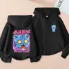 Nueva Sudadera con Cremallera y Estampado de Dibujos Animados Anime Estilo Kpop de Amazon para Niños, Suelta y Casual