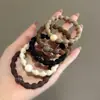 Elástico de Cabelo Maillard de Alta Qualidade para Mulheres, Corda de Cabelo Estilosa, Anel de Cabelo Elástico Durável Tendência