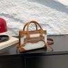 Bolsa Quadrada Pequena de Moda Nicho Tendência Nova Cor de Verão Color-Blocking Simples Versátil de Ombro Transversal Bolsinha de Mão