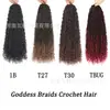 Peluca de fibra química europea y americana, cabello para crochet, trenza sucia, trenzas falsas de diosa