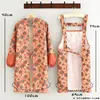 Delantal de Lona Estilo Chino Nuevo para Cocina, Hogar, Comedor, Trabajo, Manga Larga, Adulto, Floristería, Ropa de Trabajo para Hornear, Transpirable y Resistente a la Suciedad