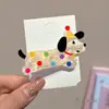 Presilha de cabelo fofa de cachorrinho de desenho animado para meninas, presilha lateral para franja, presilha bico de pato para cabelos soltos, acessório de cabelo infantil para o verão