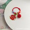 Llavero Creativo de Texto de Fruta Lindo Dibujo Animado Aleación Palabras Auspiciosas Colgante de Bolsa de Buena Suerte Colgante Pequeño Regalo